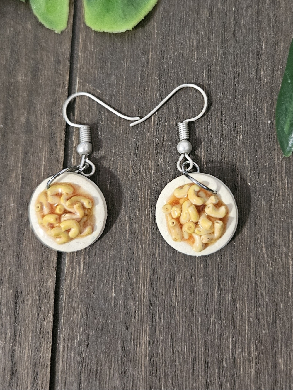 Handmade Mac N Cheese Clay Earrings, Realistic Polymer Clay, Foodie Gift